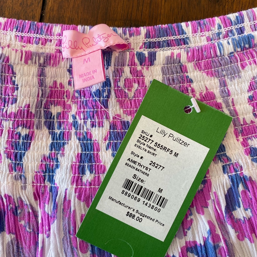 Lilly Pulitzer NWT Evelyn skirt “Beach Bathers”